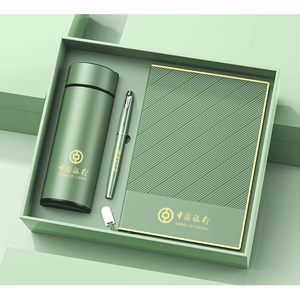 Bán buôn khuyến mại quà tặng sang trọng mặt hàng máy tính xách tay Kinh doanh Quà Tặng phích cup tùy chỉnh Lưu ý cuốn sách Quà Tặng Set với bút và chai - Product Image 1