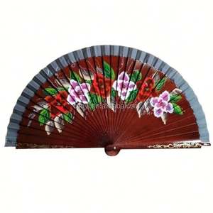 <span class=keywords><strong>Abanico</strong></span> Plegable Español Vintage para Mujer, <span class=keywords><strong>Abanico</strong></span> <span class=keywords><strong>de</strong></span> Mano <span class=keywords><strong>de</strong></span> Madera con Pintura Floral <span class=keywords><strong>de</strong></span> Doble Cara para Baile, Festival, Decoración - Product Image 4