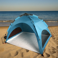 Wind Valley Tente de randonnée automatique pour 4 personnes Coque dure légère Imperméable Pop-Up Été Pliable Polyester Abri Soleil Extérieur