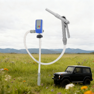 Pompe de transfert de carburant portable DC12V avec 4 adaptateurs, 5 GPM, buse manuelle basse pression, OEM AC220V, industrie automobile - Product Image 2