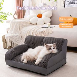 Neue umwelt freundliche Hundes chlafsofa Solid Pattern Stoff Teddy Schlaf matte für kleine mittelgroße Haustiere - Product Image 2