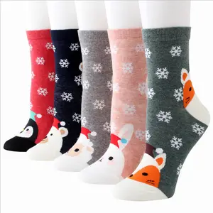 Kış yeni karikatür noel hayvan ayı tavşan tilki penguen sevimli noel çorap
