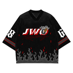 T-shirts décontractés pour hommes de premier rang, style hip-hop, en tricot spandex/polyester 200g, impression numérique, séchage rapide, service OEM, patchwork personnalisé - Product Image 6