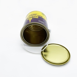Seau métallique rond vide de 4 L en fer blanc avec logo personnalisé et impression offset pour le stockage de peinture chimique et l'utilisation en aérosol - Product Image 4