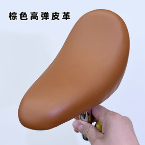 ที่นั่งจักรยานทรงตัวสำหรับเด็กสีน้ำตาล เบาะ PVC สำหรับรถเข็นเด็ก รุ่น JN900 เบาะนุ่มหนาสำหรับเด็ก อุปกรณ์เสริมจักรยาน - Product Image 3