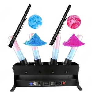 جهاز إطلاق الكونفيتي الاحترافي للمسرح طراز LP-04 بأربع قنوات مع تحكم عن بعد وإضاءة متعددة الألوان آمن للفعاليات - Product Image 1