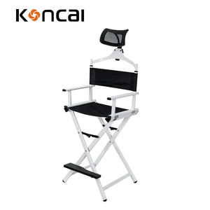 Koncai nhà máy xách tay nylon vải nhôm gấp ghế trang điểm Salon đồ nội thất cắt tóc ghế thương mại đồ nội thất kim loại - Product Image 5