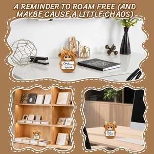 Vache des Highlands amusante et positive - Cadeaux pour femmes, hommes, meilleurs amis - Décoration de bureau en crochet inspirante - <span class=keywords><strong>Cadeau</strong></span> encourageant et inspirant - Product Image 6