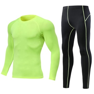 Vente en gros de vêtements de compression pour hommes, collants, leggings, pantalons, tenues de sport à manches longues, costume de fitness, ensemble de vêtements de sport pour le football - Product Image 5