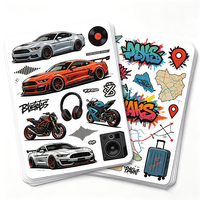 Autocollants Street Culture en PVC blanc pour voiture, moto, musique, graffiti, voyage, graphiques brillants, mats, imperméables, résistants à l'usure