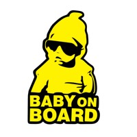 Autocollant de voiture pour bébé sur mesure, autocollant de pare-chocs en vinyle PVC auto-adhésif, décalcomanie de signalisation de sécurité découpée à l'emporte-pièce à usage unique, garantie 1 an