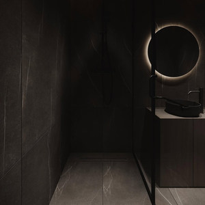 Commercial Custom Villa High-End Stone Slab Seamless-Integrated Basin <b>Floor</b>-<b>Standing</b> Vanity - Product Image 3