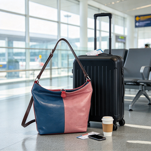 Sac à bandoulière bicolore pour femmes, sac à bandoulière réglable avec fermeture à glissière, sac à bandoulière souple pour femmes pour le quotidien - Product Image 4