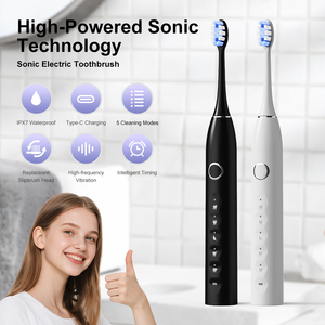 Brosse à dents électrique sonique intelligente rechargeable, étanche IPX7, puissante, nettoyante et blanchissante, 5 niveaux de vitesse - Product Image 5