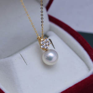 สร้อยคอมุกน้ำจืดสีม่วง 9-11 มม. แสงสว่างสดใส แบบตรงจากแหล่งผลิต - ราคาขายส่ง - Product Image 2