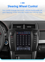 CARUPEZ - Radio con Pantalla Táctil Android de 9.7 Pulgadas para Automóvil, Unidad Principal de Navegación con Pantalla IPS para Camry 2015-2017, 8 Núcleos, Vertical, Estilo Tesla, Cámara de Reversa
