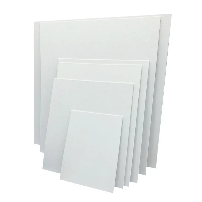 Fournitures d'art personnalisées en gros panneau de toile de coton blanc plat pour la peinture