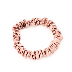 Bandeau plissé en satin de mûrier 19 mm couleur unie 1 cm pour soins capillaires en soie - Product Image 3