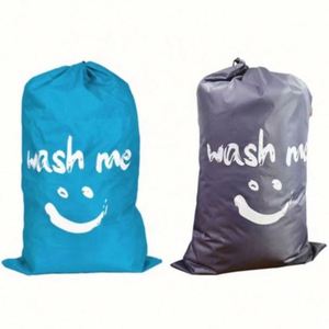 ถุงผ้าซักผ้าแบบมีเชือกผูก ผลิตจากไนลอนและโพลีเอสเตอร์ พิมพ์โลโก้ตามสั่ง ขนาดใหญ่ ขายส่ง เป็นมิตรกับสิ่งแวดล้อม พกพาสะดวก ซักได้ - Product Image 2