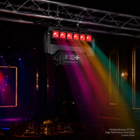 Projecteur LED mobile double face 350W 6x40W Beam Wash Strobe DMX512 RDM XY à rotation infinie, lumière d'effet de scène rouge et blanche
