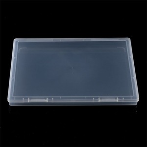 A4 Document Box PP Plastic Transparent Storage Organizer Rectangle Office File Container 30.5x22.3x2.2cm Covered - Product Image 2