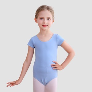 Maillot de Ballet de Manga Corta para Niñas, Traje de Danza Elástico para Entrenamiento, Gimnasia y Práctica en Escenario - Product Image 3