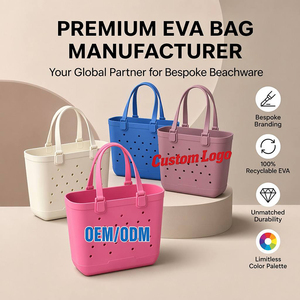 Bolsa de Playa Pequeña de EVA Impermeable con Logotipo Personalizado, Bolsos de Mano de Silicona con Cinta Personalizada, Bolsos de EVA para Bebés - Product Image 4