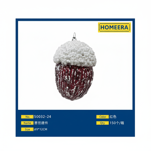 Decorazione appesa natalizia in schiuma di lusso fatta a mano in rosso formato personalizzato 9x12CM scatola di 180 pezzi per decorazioni per la casa - Product Image 1