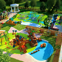 TongLeFang Grandes installations de loisirs combinées pour l'extérieur, série Parc Fantastique, toboggan d'escalade pour enfants