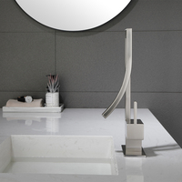 Robinet de lavabo cascade moderne à poignée unique, eau chaude et froide, en laiton, prix usine