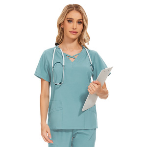 Gommage mode homme médical costumes Polyester Spandex rayonne hôpital médecin infirmier ensembles gommages infirmière ensemble - Product Image 5