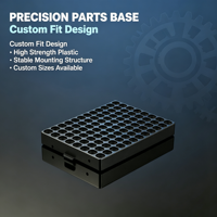 Base de pièces de précision en acier inoxydable haute résistance usinées sur mesure par CNC avec trous en grille et brochage