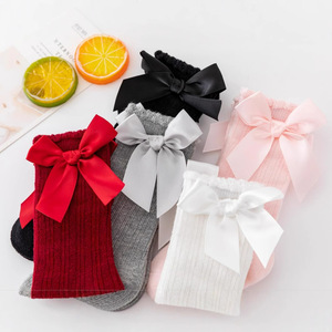 All'ingrosso calzini per bambini primavera autunno cotone Spandex tubo lungo ragazze calzini per bambini calzini per bambini <span class=keywords><strong>con</strong></span> <span class=keywords><strong>fiocco</strong></span> - Product Image 3