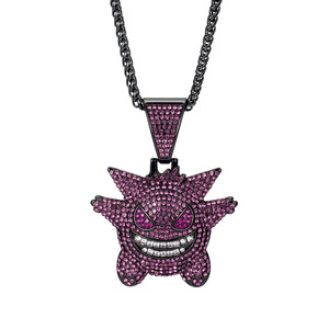 Colgante de <span class=keywords><strong>Fantasma</strong></span> Iced Out con Diamantes de Imitación Coloridos, de Aleación de Zinc con Cristales Pavé, Estilo Hip Hop Anime para Raperos - Product Image 4