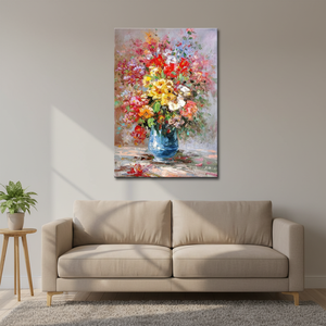 Décoration murale, peinture à l'huile sur toile, <span class=keywords><strong>couteau</strong></span> à palette, <span class=keywords><strong>fleurs</strong></span>, impressionnisme, peinture moderne peinte à la main - Product Image 2