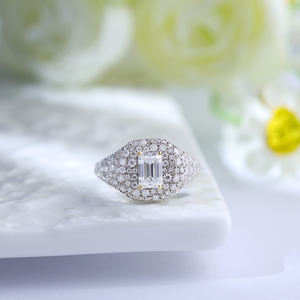 Anillo Cristiano de Moda en Plata de Ley 925 de Alta Calidad, Chapado en Oro Blanco de 18K, con Moissanita y Perla de Agua Dulce, Gran Venta - Product Image 5