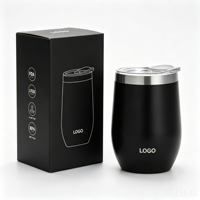 Termos para Camping, Vaso Térmico sin Tallo de 12oz, Termos Portátiles de Acero Inoxidable, Botella de Agua Ecológica