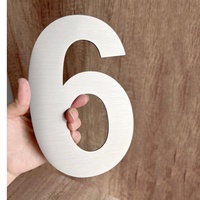 Plaques de porte modernes en acier inoxydable de 20/30 cm pour numéros de maison, numéros d'adresse personnalisés pour portail de garage, fixation murale