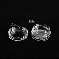 Petit pot rond transparent de couleur mini, conteneur cosmétique vide, échantillons, matériau PS, pots en plastique de 2 g