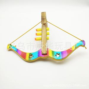 Jouet en bois classique garçon cadeaux jeu de tir arc et flèche faits à la main pour enfants en plein air jouant jouet arbalète en bois - Product Image 6