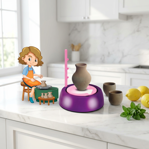 Juego de Cerámica para Niños, Kit de Arcilla para Manualidades, Juego Educativo para Hacer Jarrones, Juego Creativo de Mesa para Niños de 5 a 7 Años, Unisex - Product Image 6