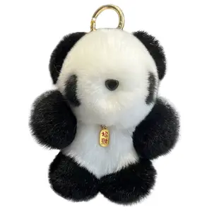 Новый стиль милый Рекс кроличий мех панда кукла подвеска сумка подвесные части мягкие плюшевые брелок