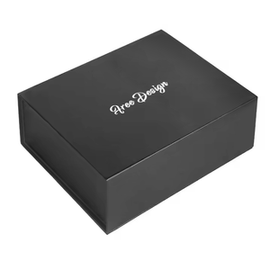 Boîte <span class=keywords><strong>cadeau</strong></span> rigide en carton noir <span class=keywords><strong>grand</strong></span> <span class=keywords><strong>format</strong></span> avec logo personnalisé, fermeture magnétique, pour perruques et vêtements, collection 2026 PLD - Product Image 4