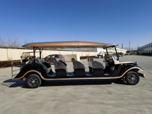 <span class=keywords><strong>Voiture</strong></span> de tourisme électrique vintage 14 places, chariot de golf classique rétro pour hôtel, parc et complexe hôtelier - Product Image 4