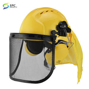 عالية القياسية دائم السلامة الصناعية عامل الوجه خوذة أمان الصلب قبعة مع مقاومة عالية التأثير شبكة قناع - Product Image 6