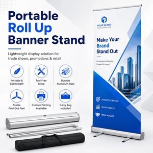 Expositor Redondo Económico TIANYU de 80 cm, Banner Enrollable de 85x200 cm, para Ferias Comerciales - Product Image 2