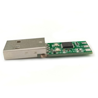 Ftdi Interfaz Pcb USB a RS232 Adaptador de serie PCB con electrónica integrada para conector USB y LED