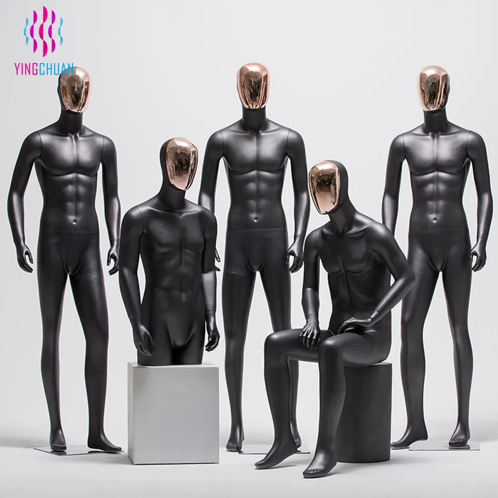 Thực Tế Toàn Thân Nam Mannequin Với Chrome Mặt Mannequin