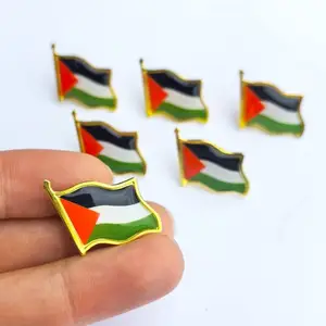 Rinhoo Free Palestina Bandera Nacional Pin país bandera Metal solapa Pin Palestina broche insignias para ropa bolsa sombrero Collar accesorio