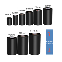 LTLL Vente en gros 100x300m 25mm Tube Core Noir TTR Imprimante Ruban à transfert thermique Résine de cire Base mixte Imprimantes d'étiquettes compatibles